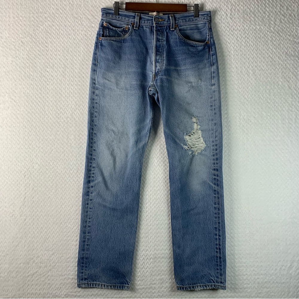 Vintage Levis 501 XX Jeans Mens 33/34 Original Button Fly Red Tab